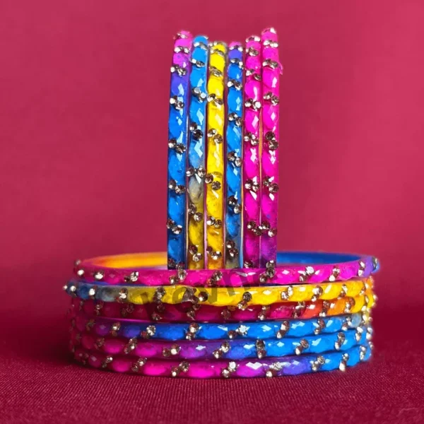 Kevna Laalima bangles Multi (Pack of 12 bangles)
