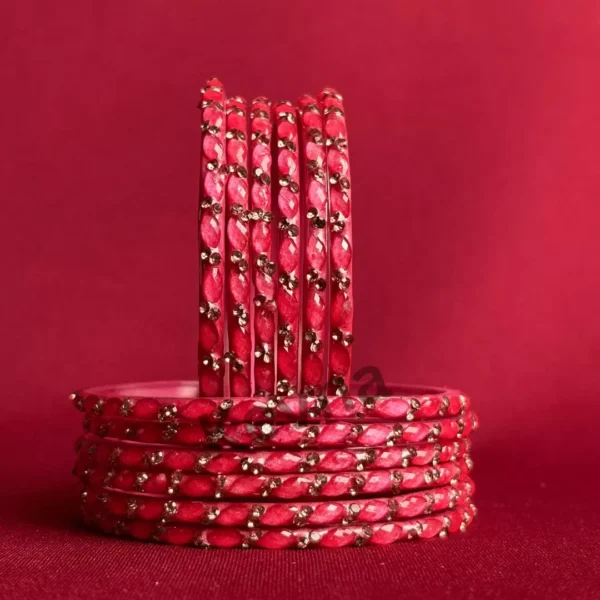 Kevna Laalima bangles Gajri (Pack of 12 bangles)