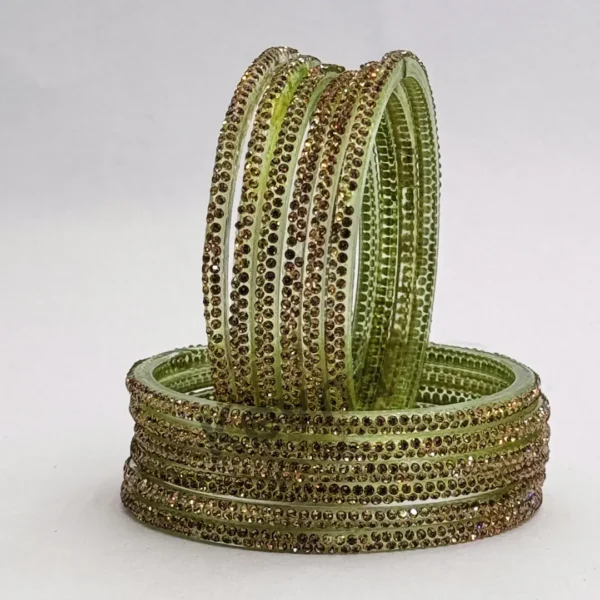 Aparana bangles pista (Pack of 12 bangles)