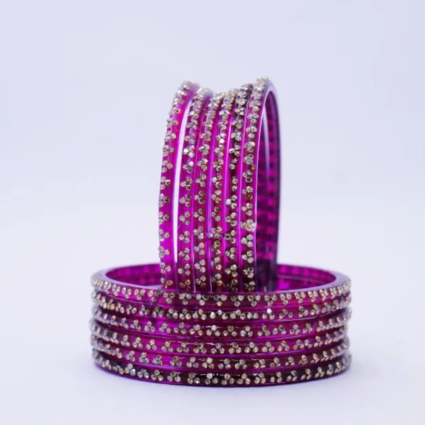 sitara bangles wine (Pack of 12 bangles)