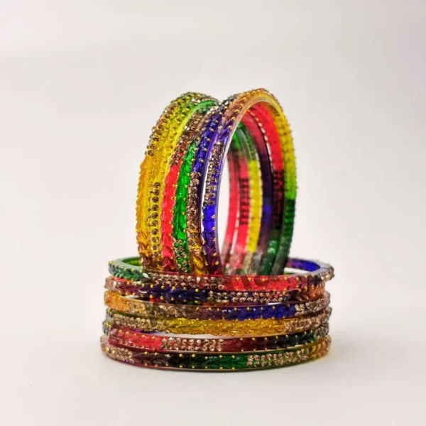 Jodha bangles Multi (Pack of 12 bangles)