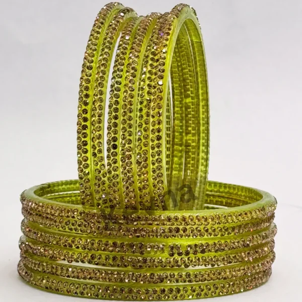 Aparana bangles Yellow (Pack of 12 bangles)