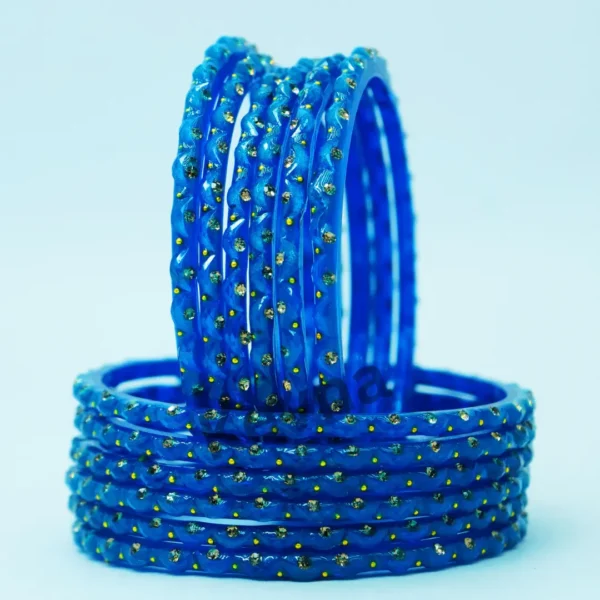 chanda bangles firozi (Pack of 12 bangles)