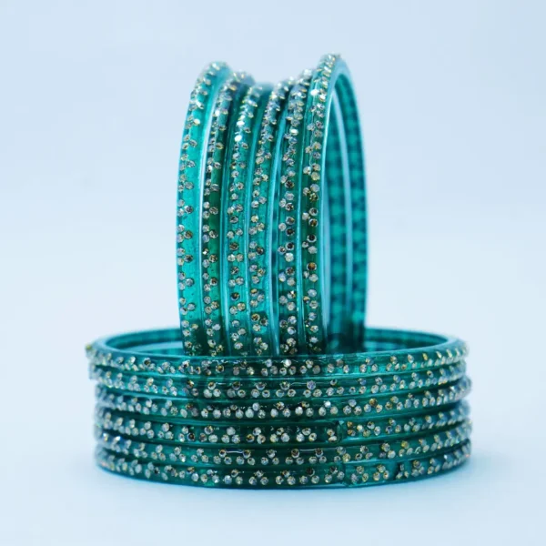 sitara bangles radium (Pack of 12 bangles)