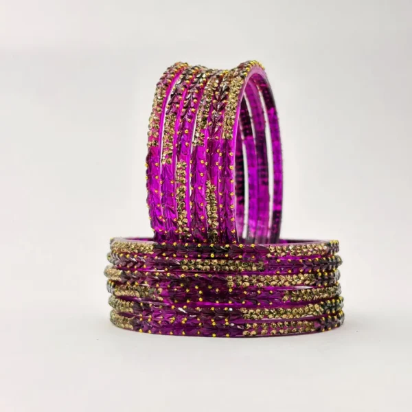 Jodha bangles wine  (Pack of 12 bangles)