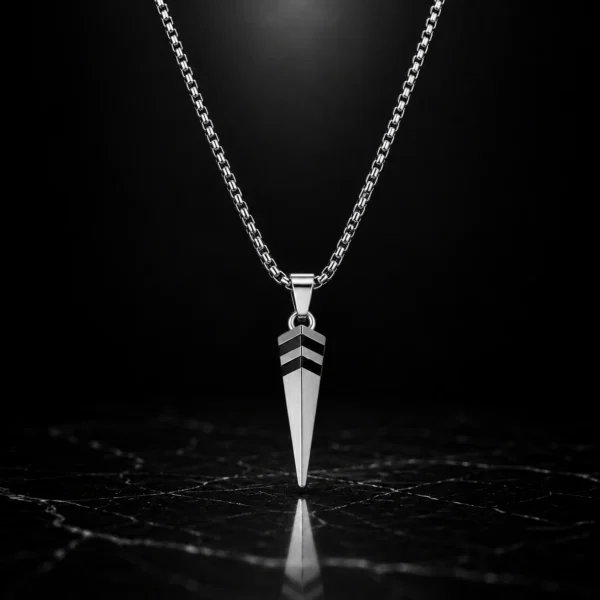 KEVNA Apex Pendant Necklace | Stainless Steel Spike Pendant for Men